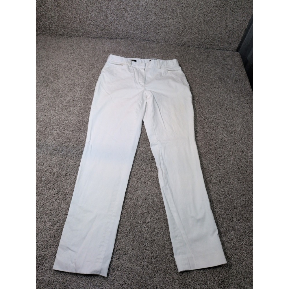Brooks Brothers White Carlo Bonomi Italian Straight Leg Dress Pants Size 4